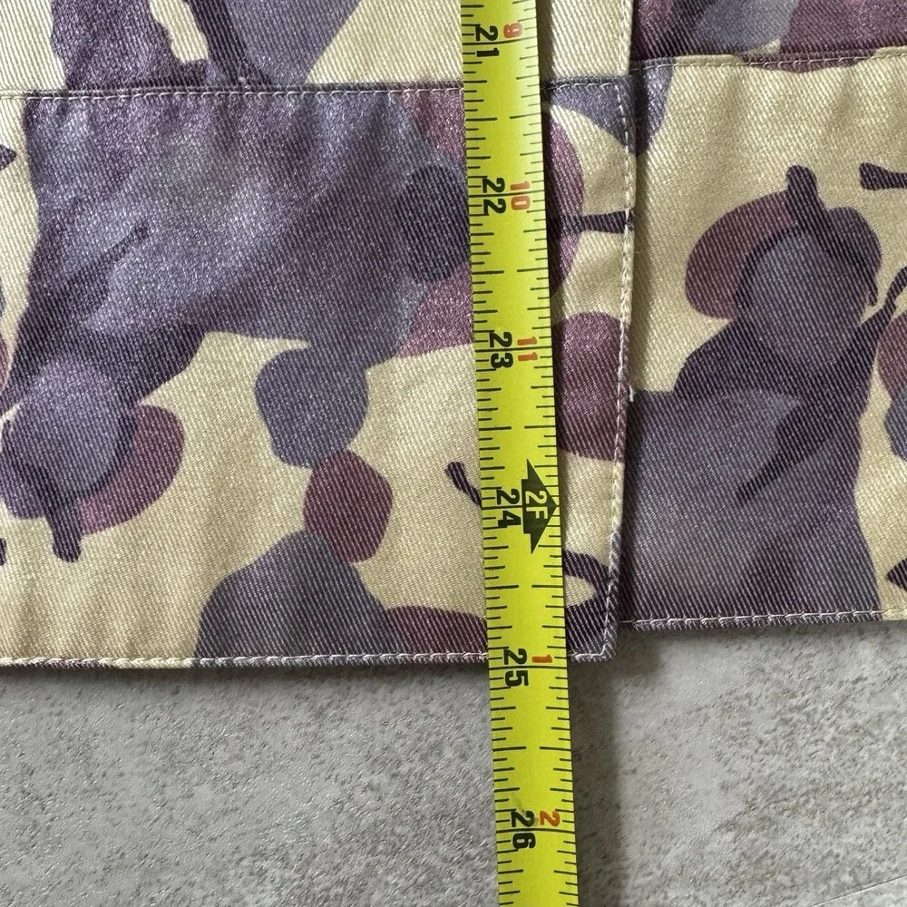 Y2K Belted A-Line Wrap Skirt‎ Satin Botanical Button Front EU 36 Jacquard